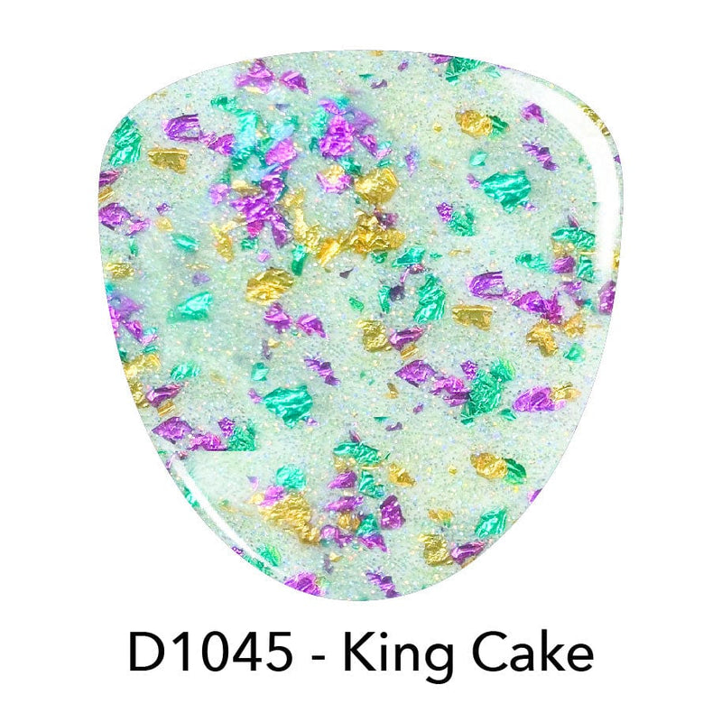 Dip Powder D1045 King Cake Multi Flake Dip Powder 0.5 oz jar