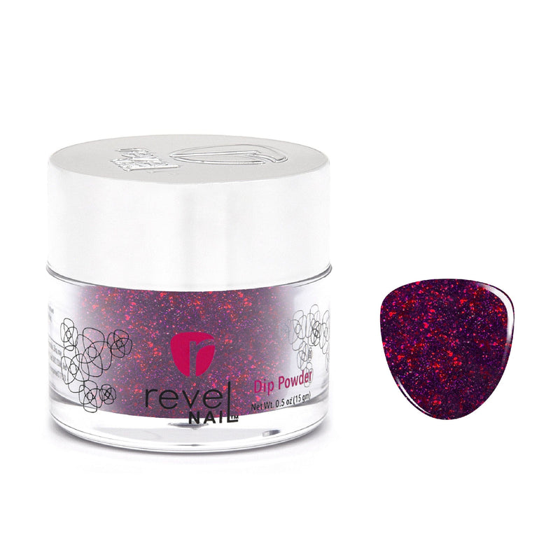 Dip Powder D1048 Enemies to Lovers Purple Glitter Dip Powder