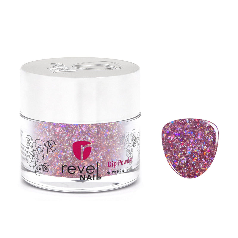 Dip Powder D1050 Stuck Together Pink Glitter Dip Powder