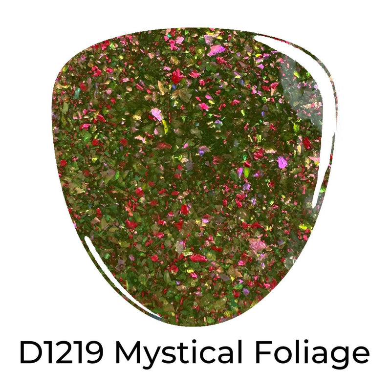 Dip Powder D1219 Mystical Foliage Flake Dip Powder