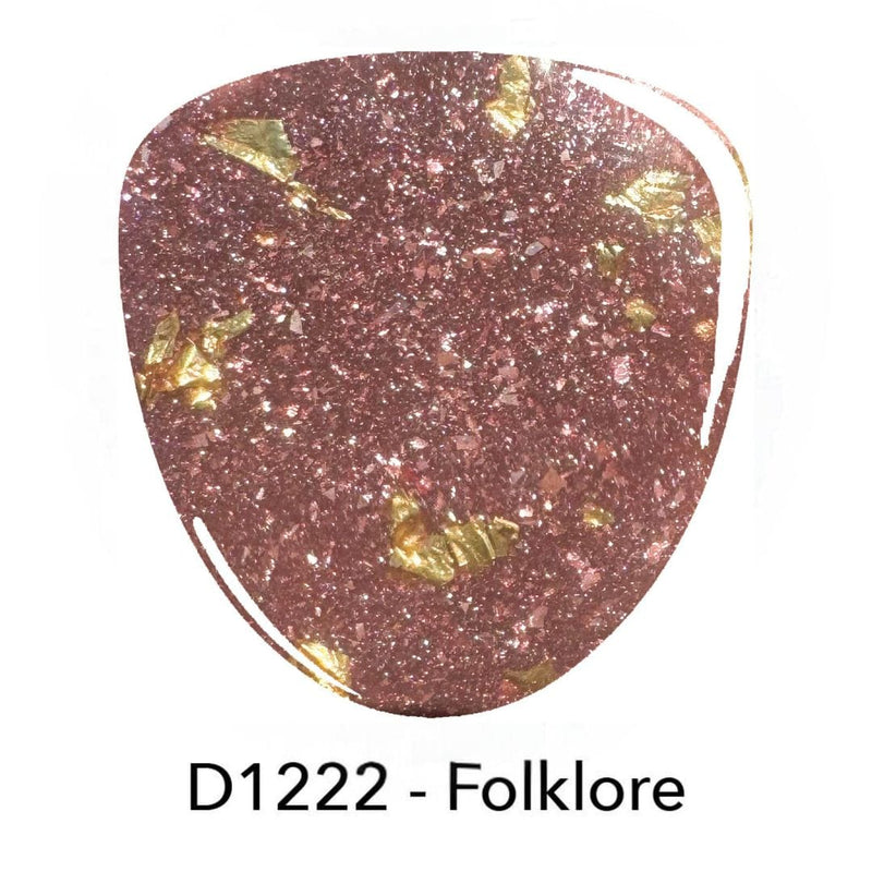 Dip Powder D1222 Folklore Brown Flake Dip Powder