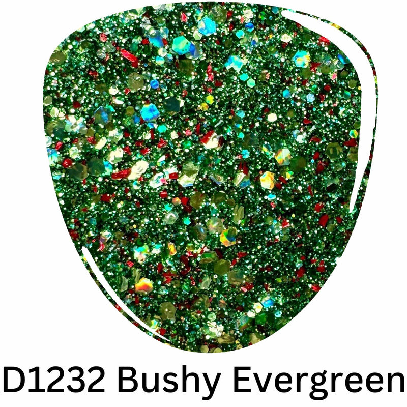 Dip Powder D1232 Bushy Evergreen Holiday Dip Powder 0.5 oz jar