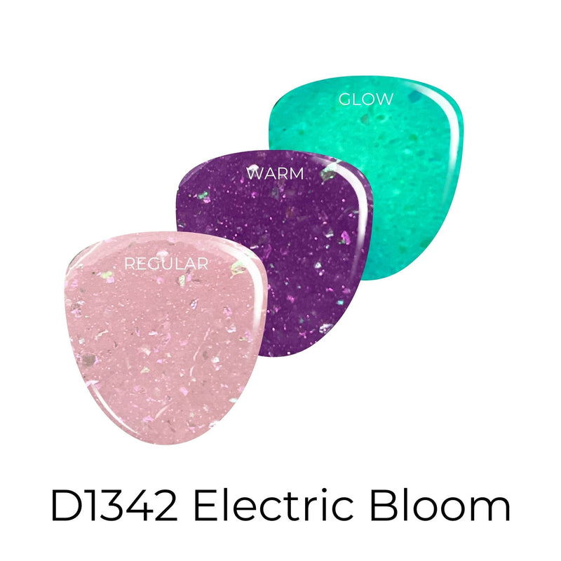 Dip Powder D1342 Electric Bloom Mood Changing Glow Dip Powder