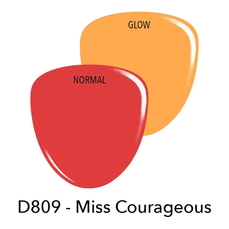 Dip Powder D809 Miss Courageous Red Glow Dip Powder