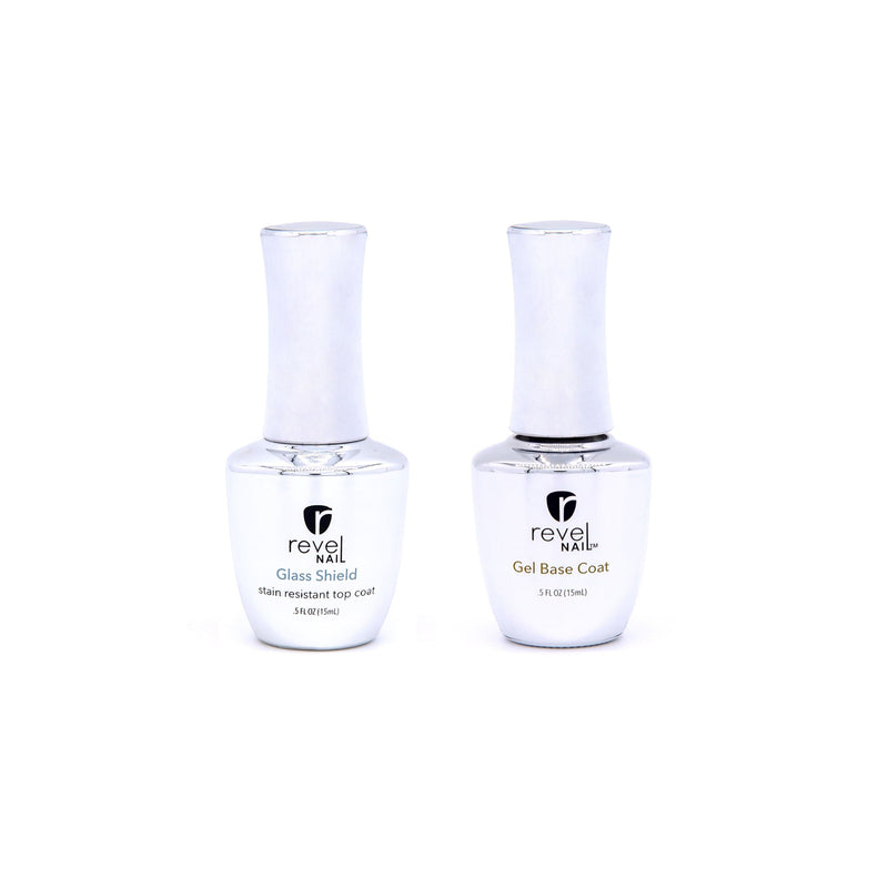 Gel Polish Gel Top + Base Bundle - Glass Shield Top Coat + Gel Base Coat